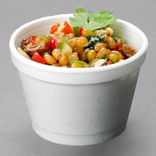 Dart 4J6 4oz. White Customizable Foam Food Container