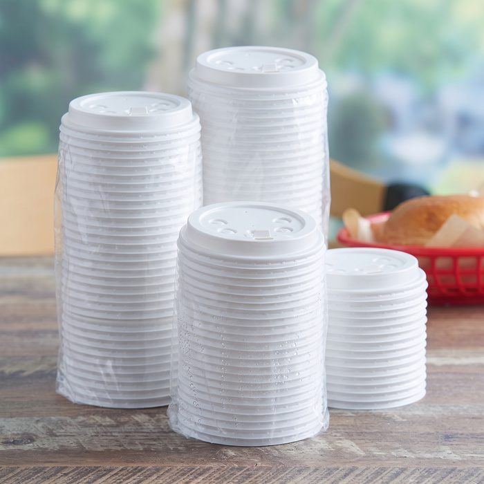 White Vented Lid — Hot Cups