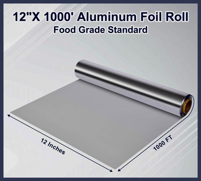 12" x 1000' Food Service Standard Aluminum Foil Roll